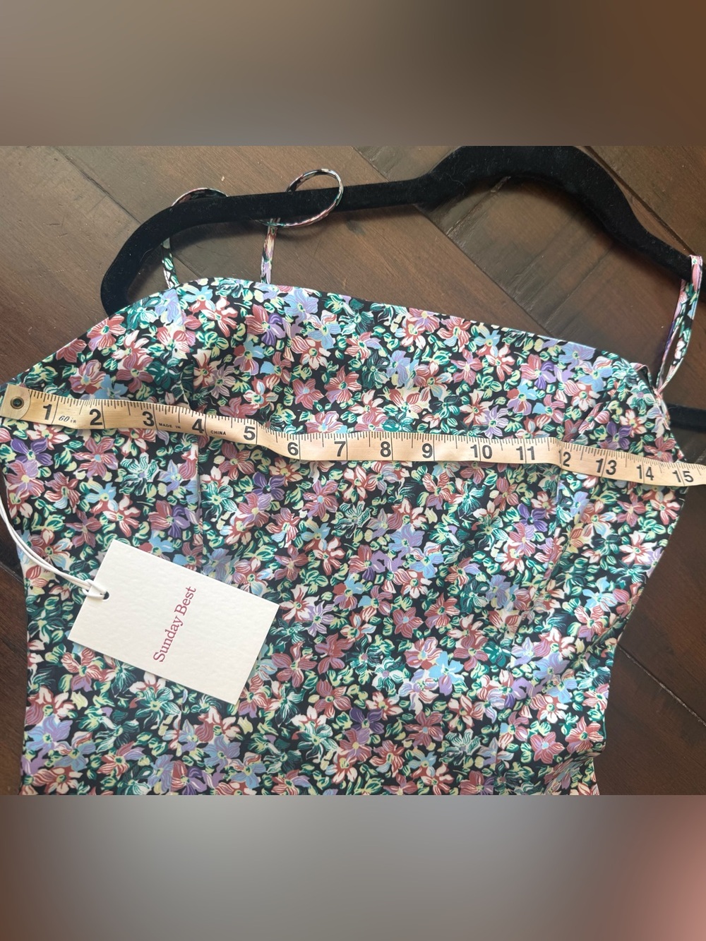 Aritzia Sunday Best Floral Shimmer Slip Mini Dress Size 4 - Picture 7 of 9